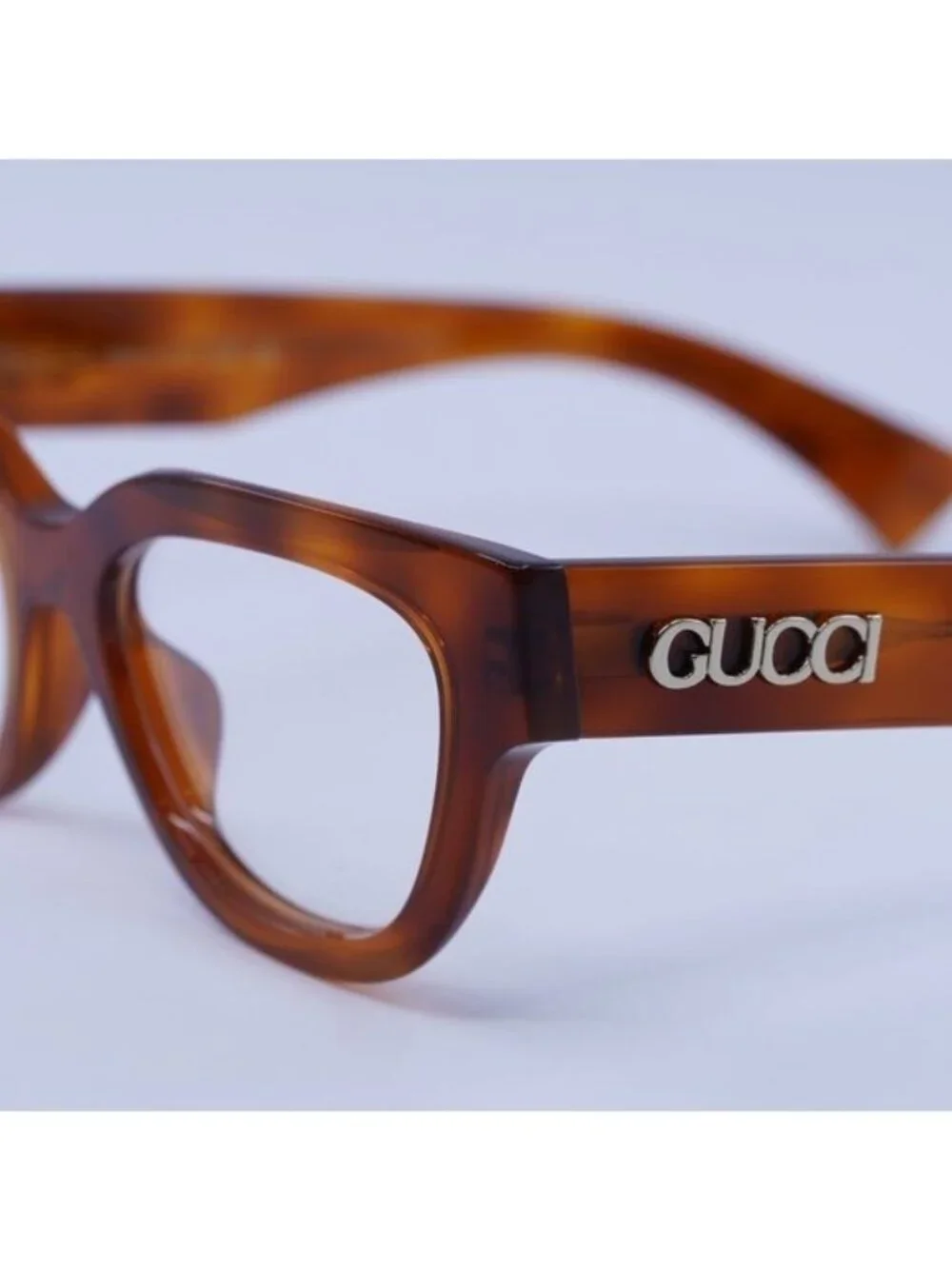 Gucci GG1837O 002 Eyeglasses Havana 51mm Cat Eye Frame - Picture 8 of 10